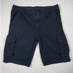 Southpole Men 40 Black Baggy Streetwear Grunge Goth Y2K Skater Cargo Shorts